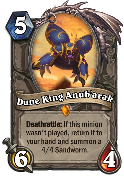 Dune King Anub arak Custom Hearthstone Card