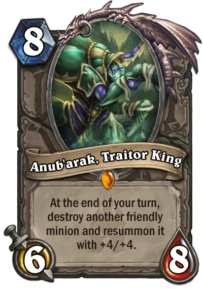 Anub arak Traitor King Custom Hearthstone Card